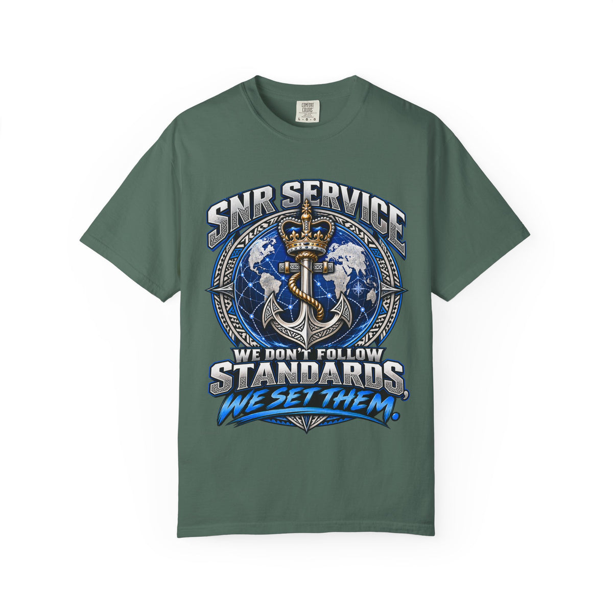 SNR Service Anchor Graphic T-Shirt — "We Don’t Follow Standards, We Set Them"