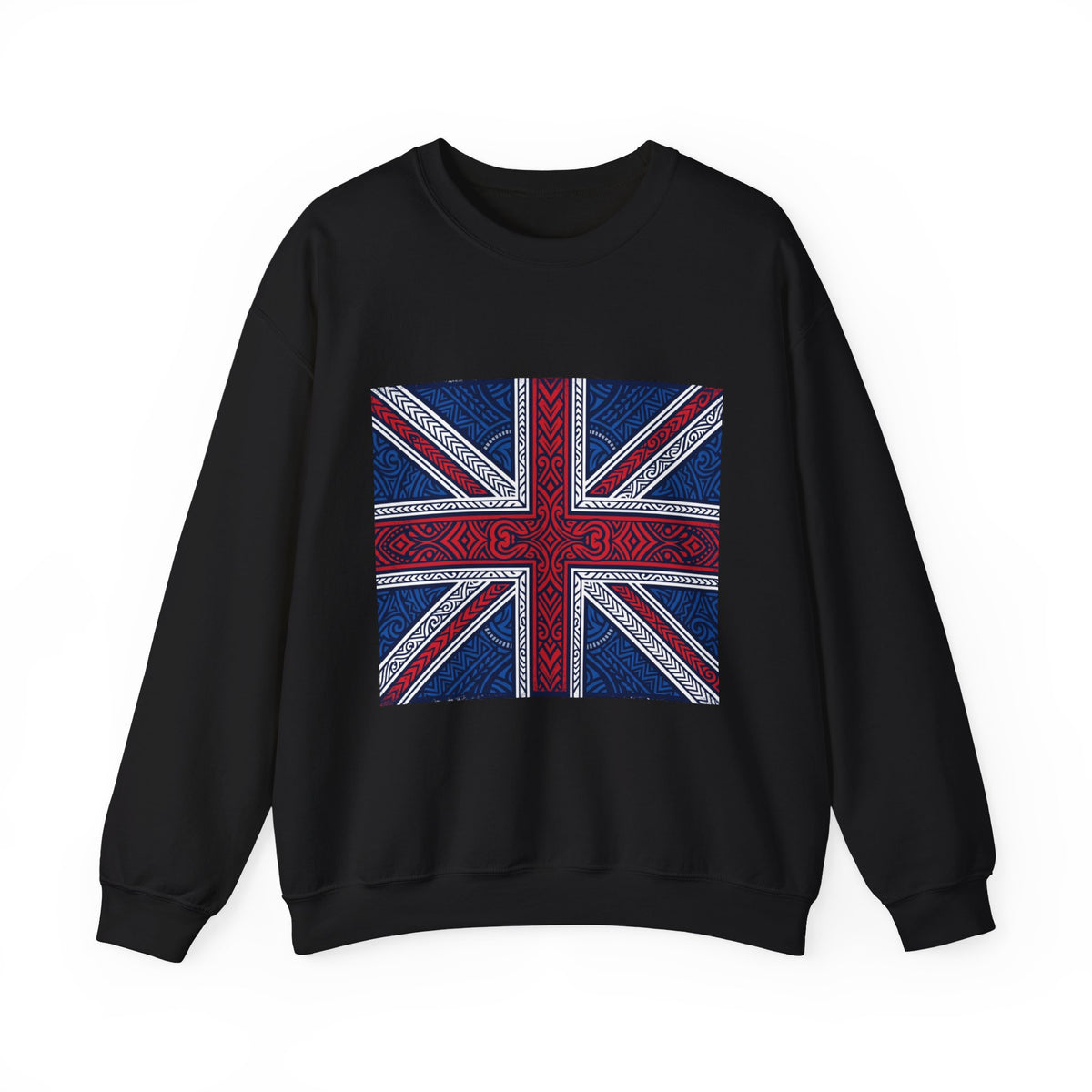 Union Jack Bandana Flag Sweatshirt — British Paisley Print Crewneck