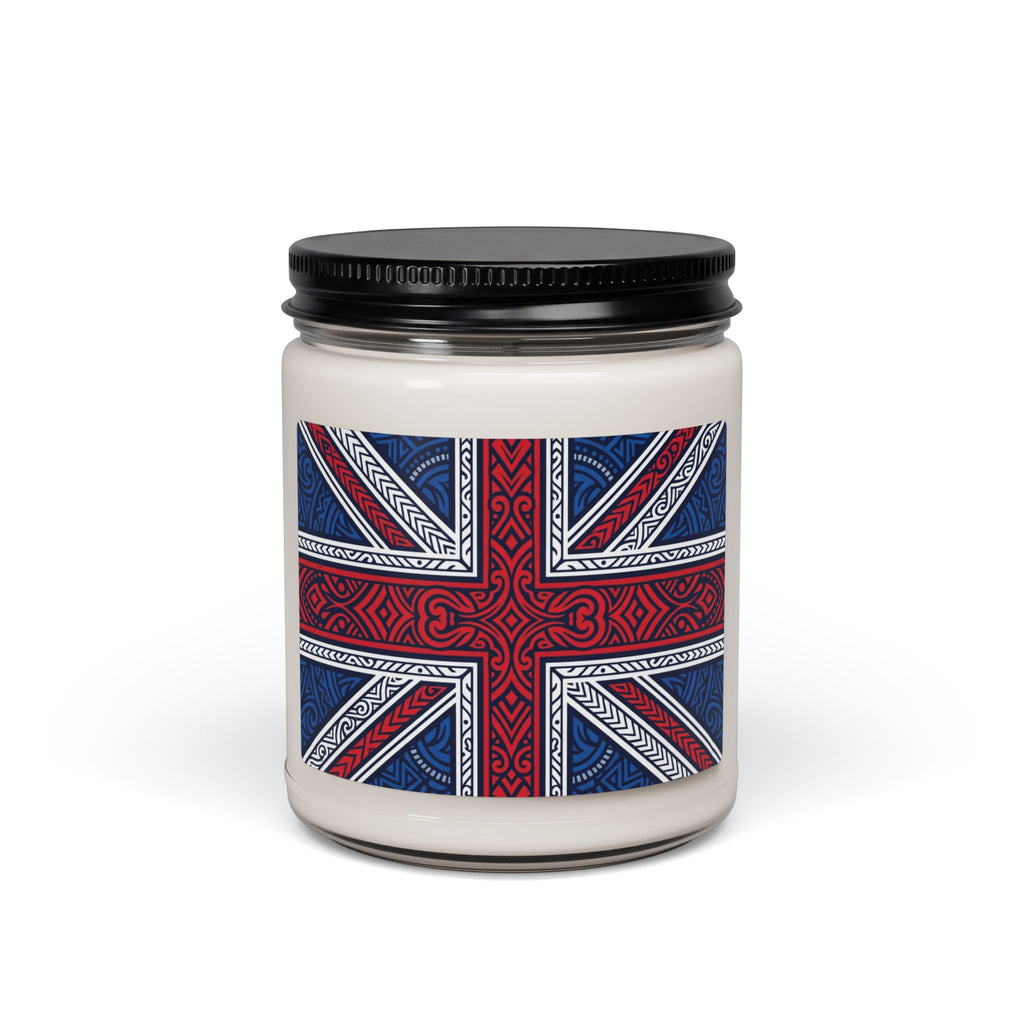 British Union Jack Soy Candle — 9oz Scented Jar (Patriotic UK Decor)