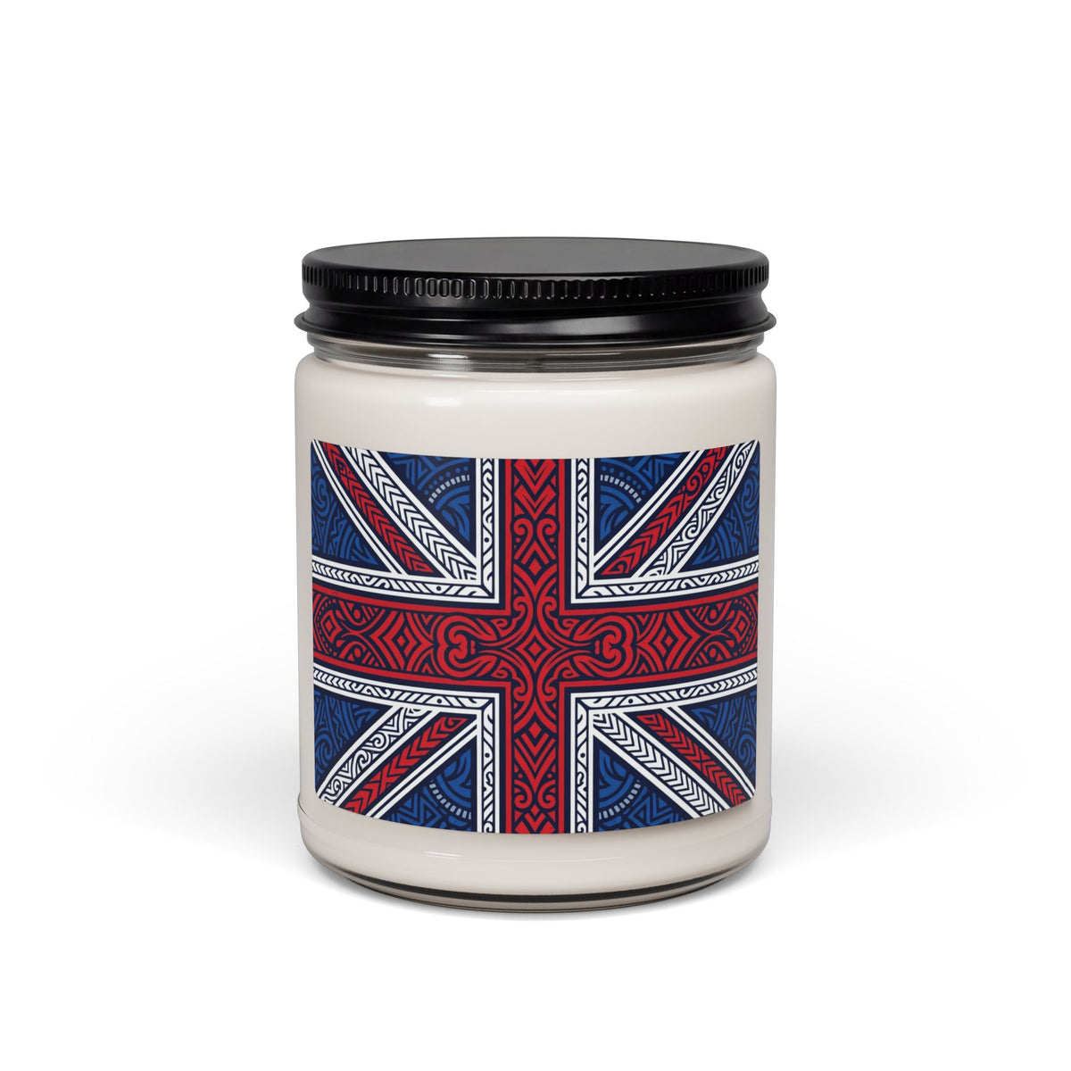 British Union Jack Soy Candle — 9oz Scented Jar (Patriotic UK Decor)