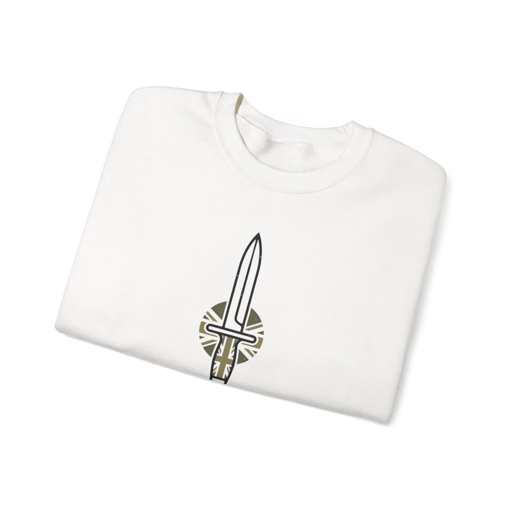 British Infantry Regiment Crewneck Sweatshirt — Sword Emblem Military Pullover