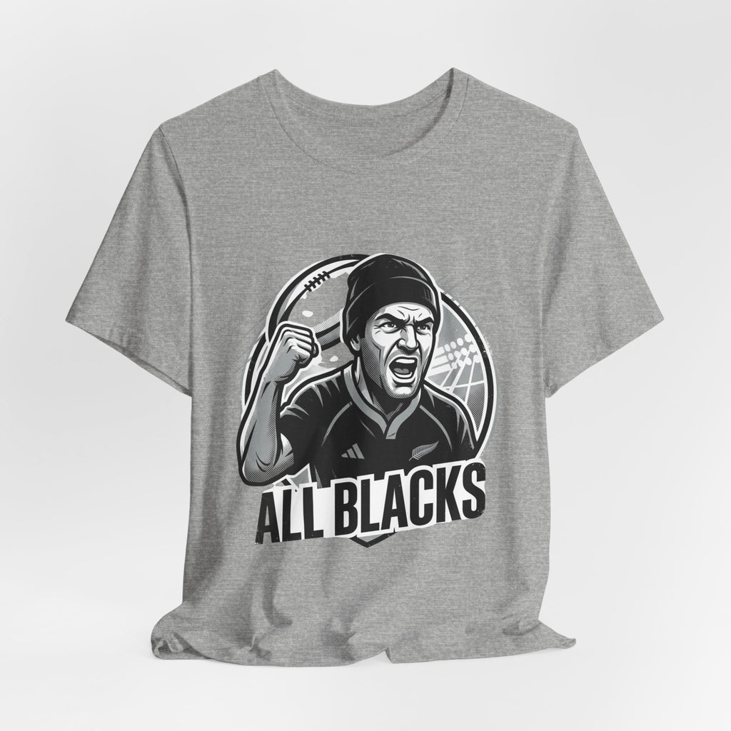 All Blacks Rugby T-Shirt — Men’s Fan Tee with Chant Graphic