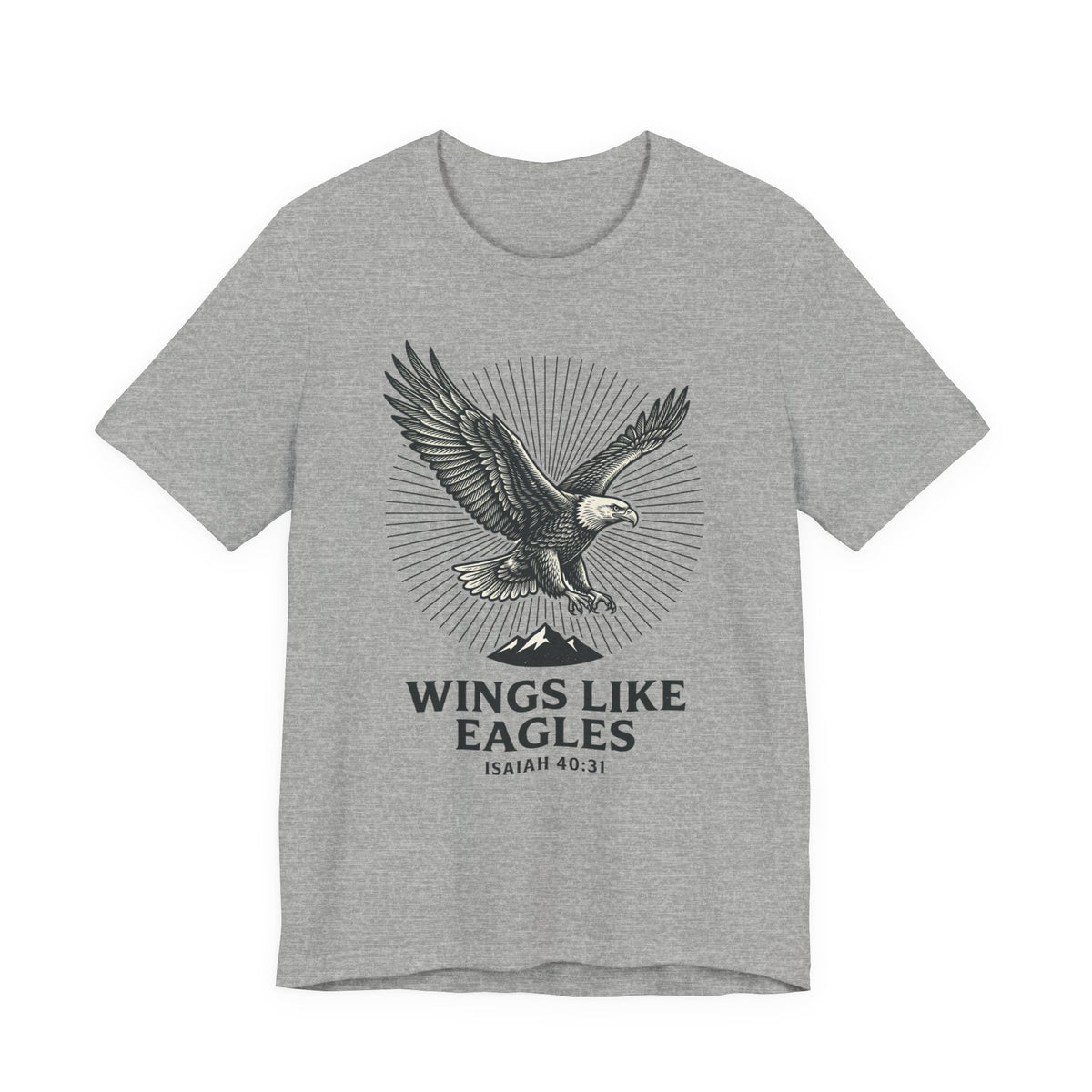 Wings Like Eagles T-Shirt | Christian Isaiah 40:31 Eagle Faith Tee