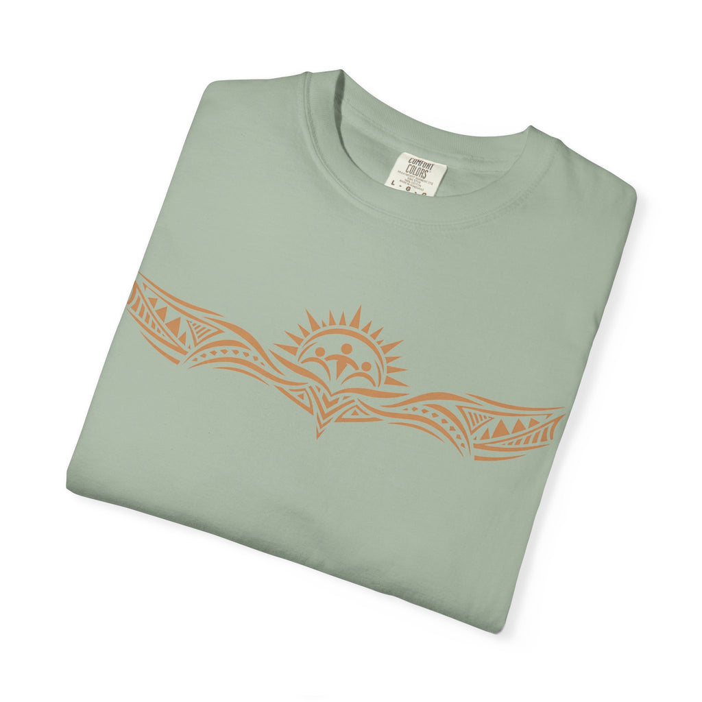 Tribal Sunset T‑Shirt — "Your Tribe" Inspirational Back Graphic