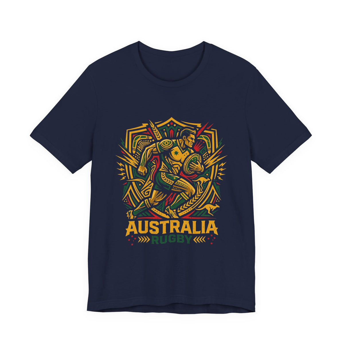 Australia Rugby T-Shirt — Tribal Wallaby Design