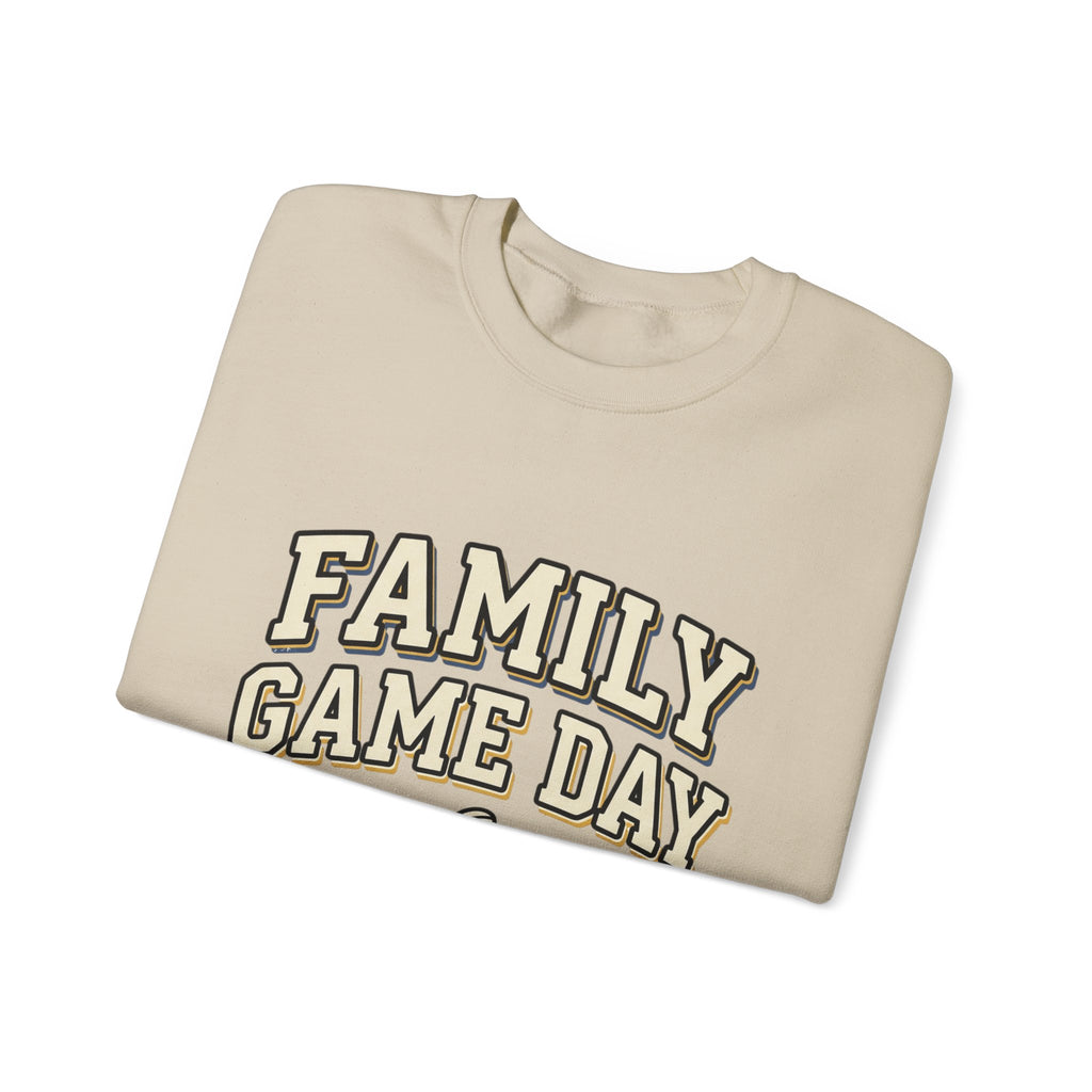Family Game Day Sweatshirt — "Family Game Day Together We Cheer" Cozy Crewneck