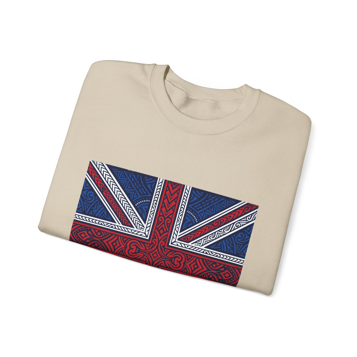 Union Jack Bandana Flag Sweatshirt — British Paisley Print Crewneck