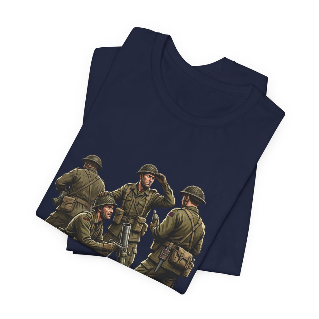 Mortars Military T‑Shirt — Vintage Squad Illustration Tee
