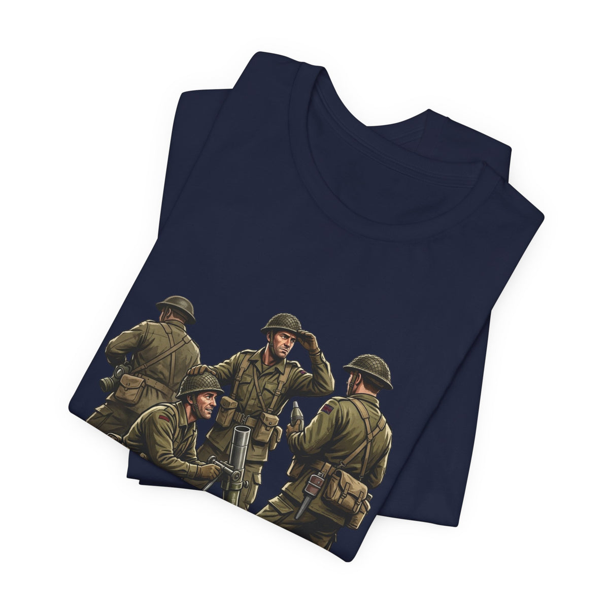 Mortars Military T‑Shirt — Vintage Squad Illustration Tee