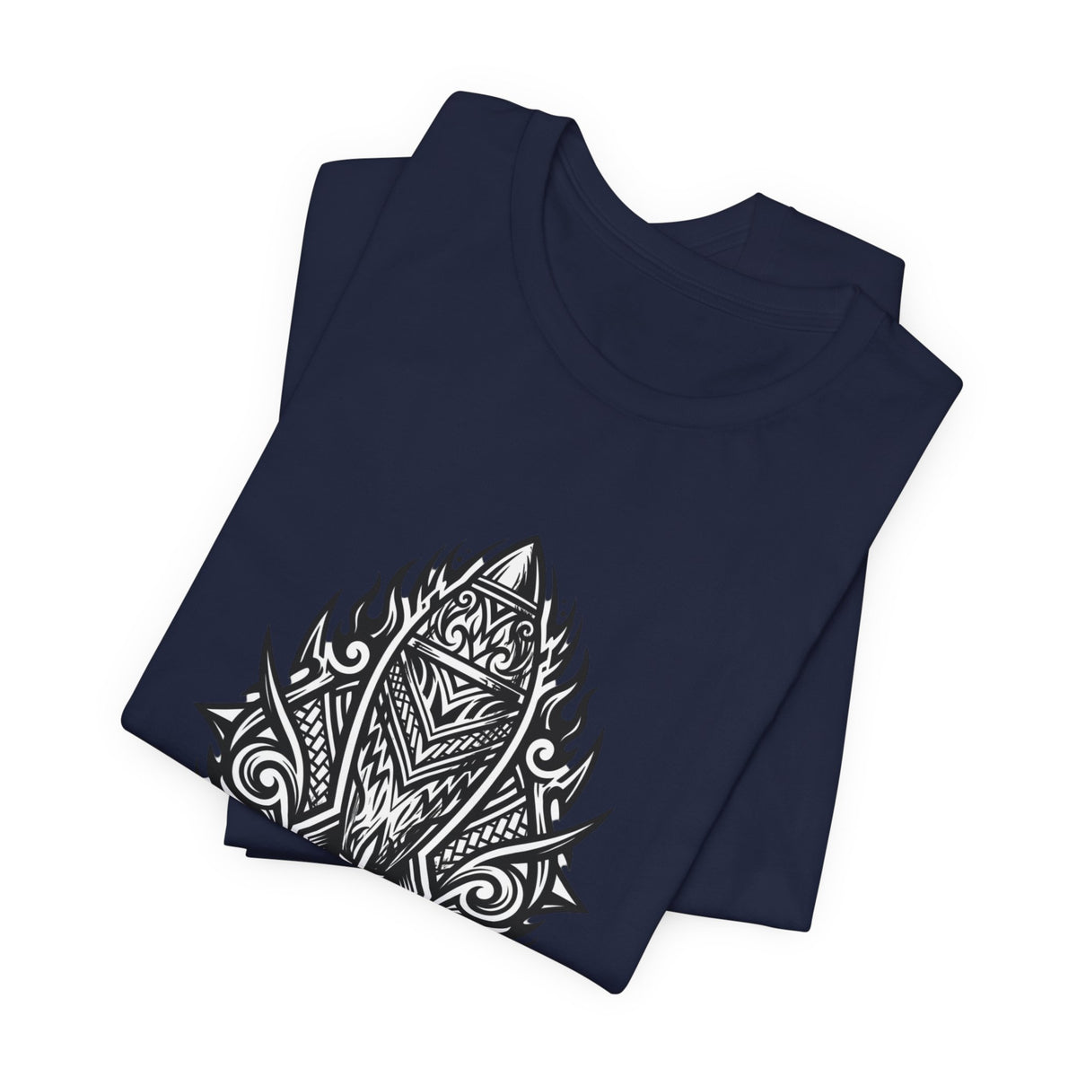 Mortar Tribal Rocket T-Shirt — Bold Black Graphic Tee