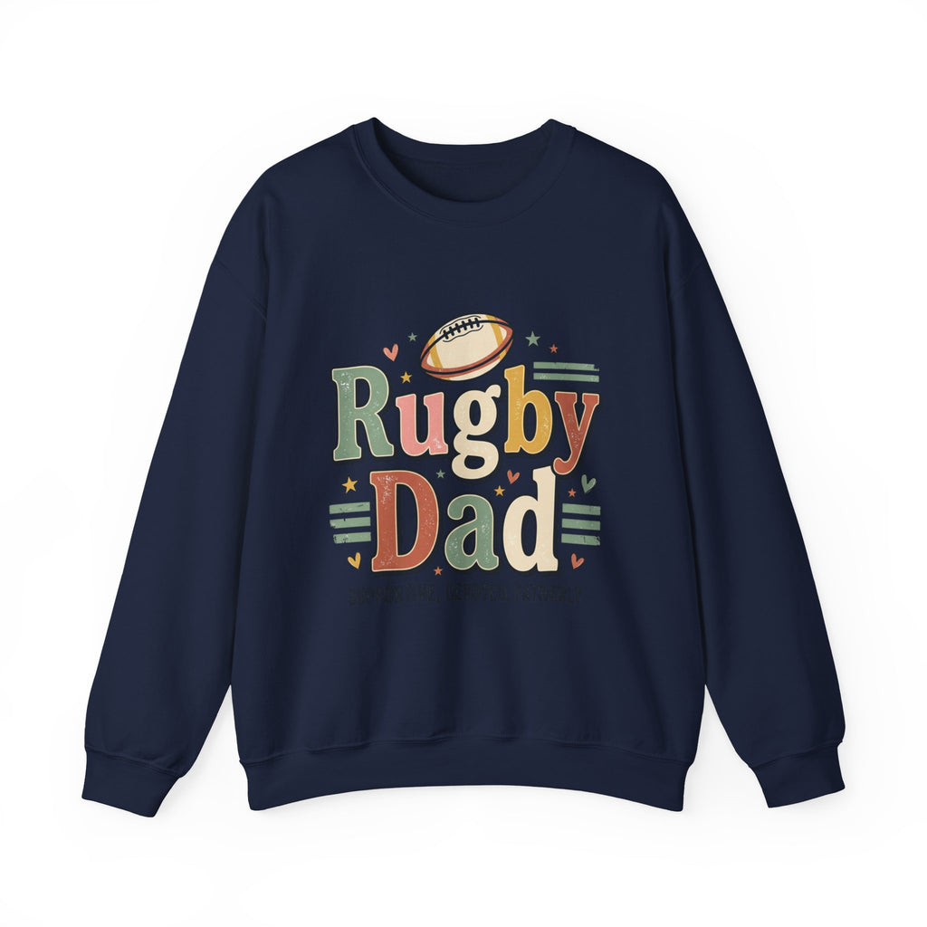 Rugby Dad Sweatshirt — Supportive, Devoted, Fatherly Crewneck