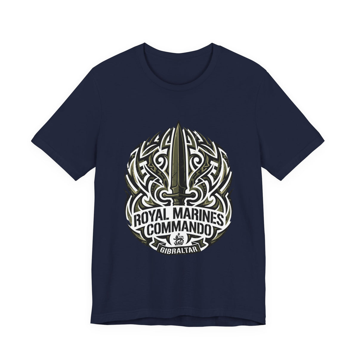 Royal Marines Commando T-Shirt — Gibraltar Tribal Dagger Design