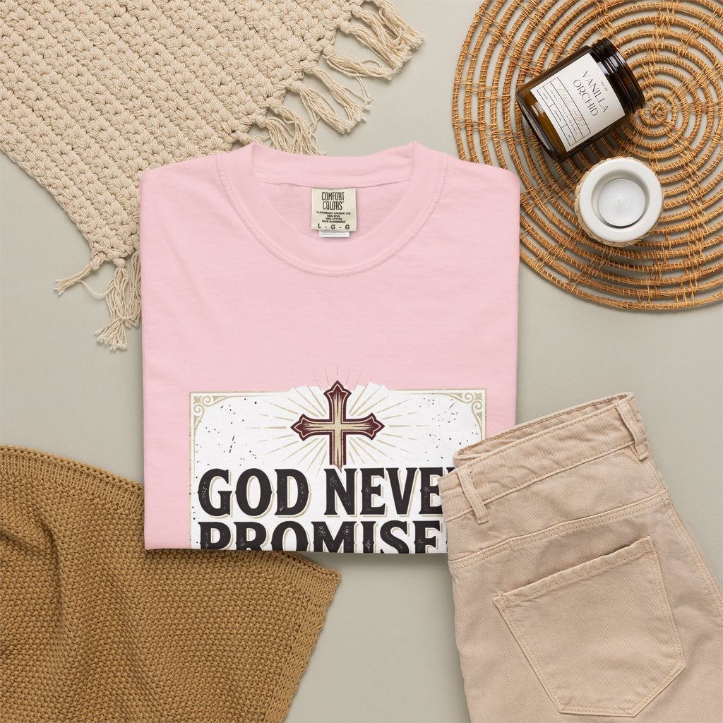 Christian Victory T-Shirt — "God Never Promised Victory Without a Fight" Inspirational Tee