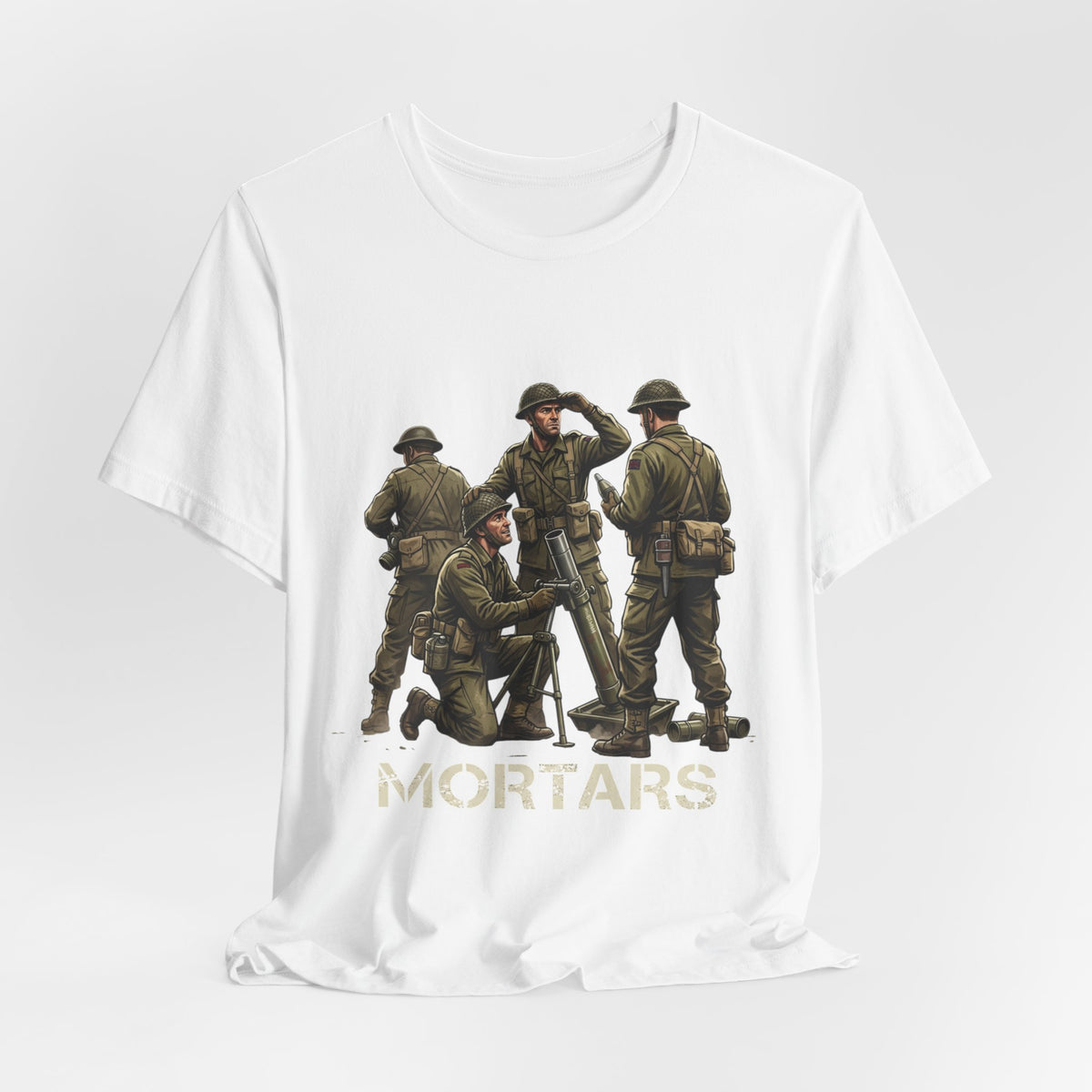 Mortars Military T‑Shirt — Vintage Squad Illustration Tee