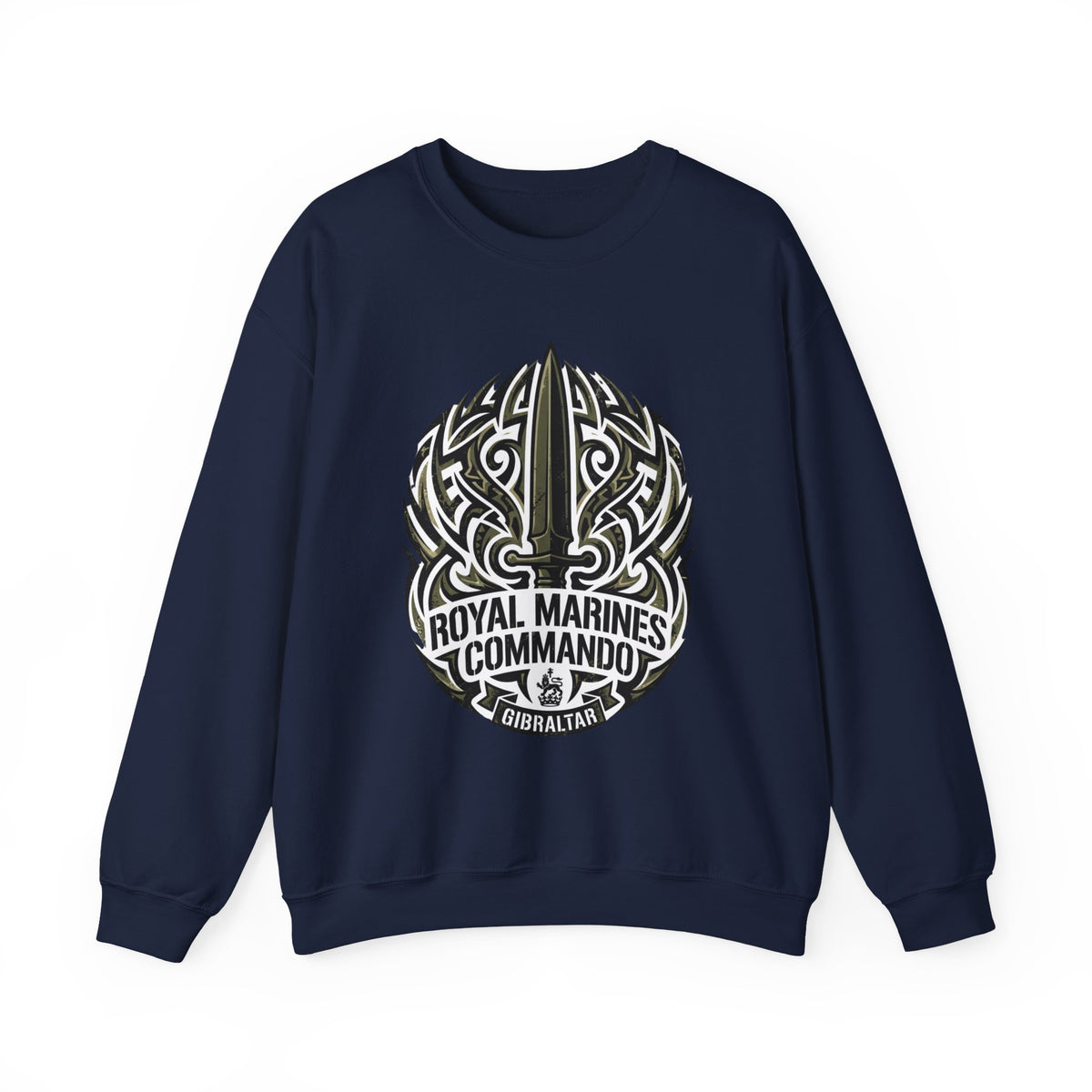 Royal Marines Commando Sweatshirt – Gibraltar Tribal Dagger Crewneck