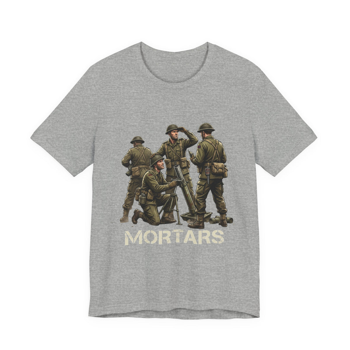 Mortars Military T‑Shirt — Vintage Squad Illustration Tee