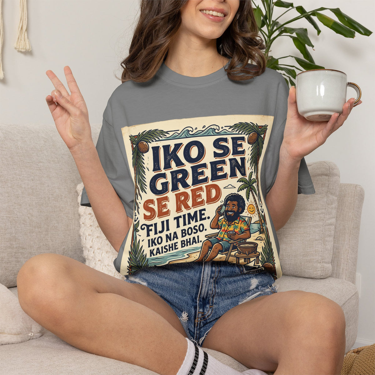 Iko Se Green Se Red Fiji T-Shirt — Vintage Island Vibes Graphic Tee