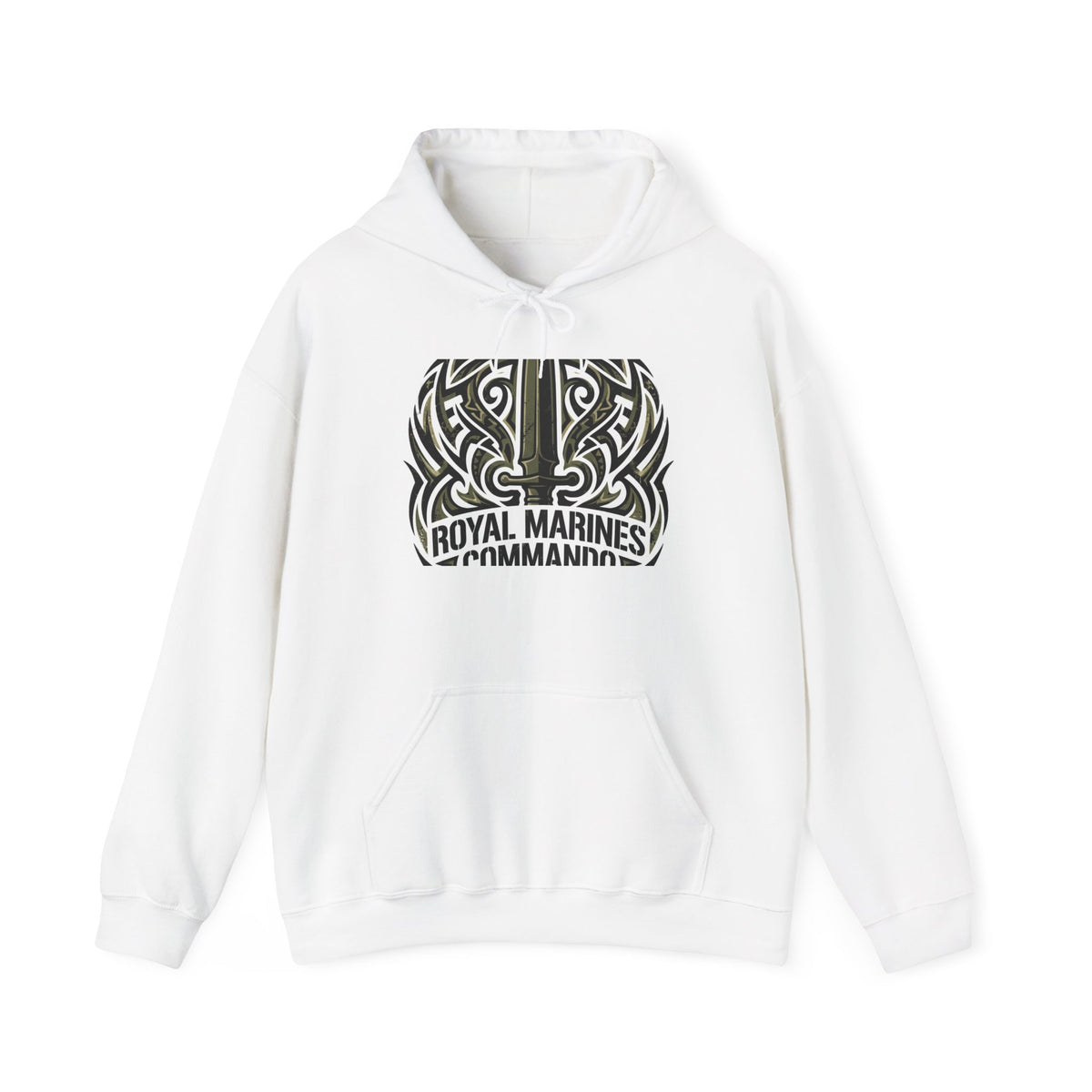 Royal Marines Commandos Tribal Hoodie — Military Graphic Hooded Sweatshirt