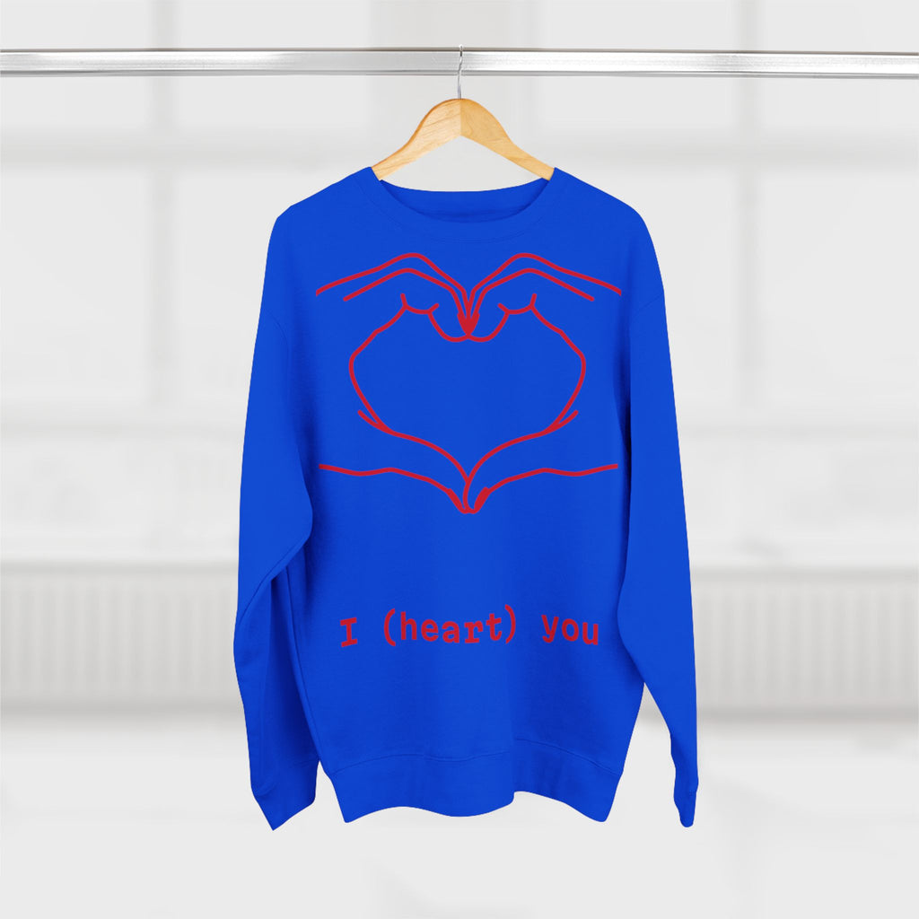 Heart Hands Crewneck Sweatshirt — I (heart) you Valentine Pullover