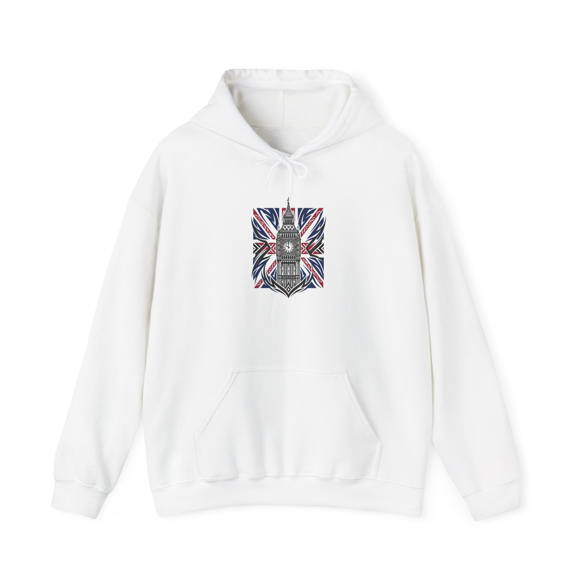 Big Ben Union Jack Hoodie – British Landmark Graphic Sweatshirt