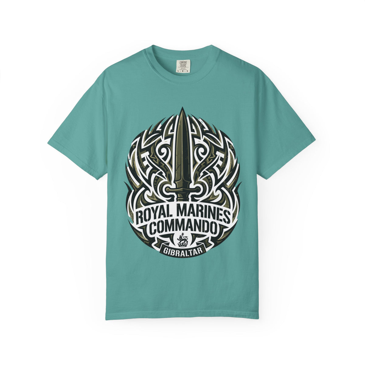 Royal Marines Commando T-Shirt — Gibraltar Tribal Dagger Military Tee