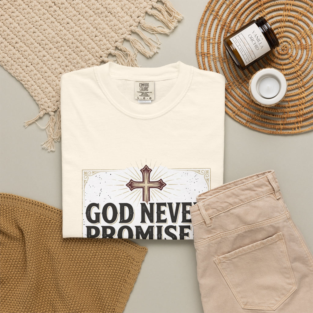 Christian Victory T-Shirt — "God Never Promised Victory Without a Fight" Inspirational Tee