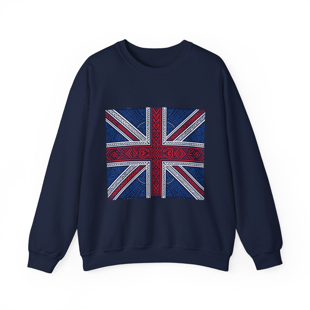 Union Jack Bandana Flag Sweatshirt — British Paisley Print Crewneck