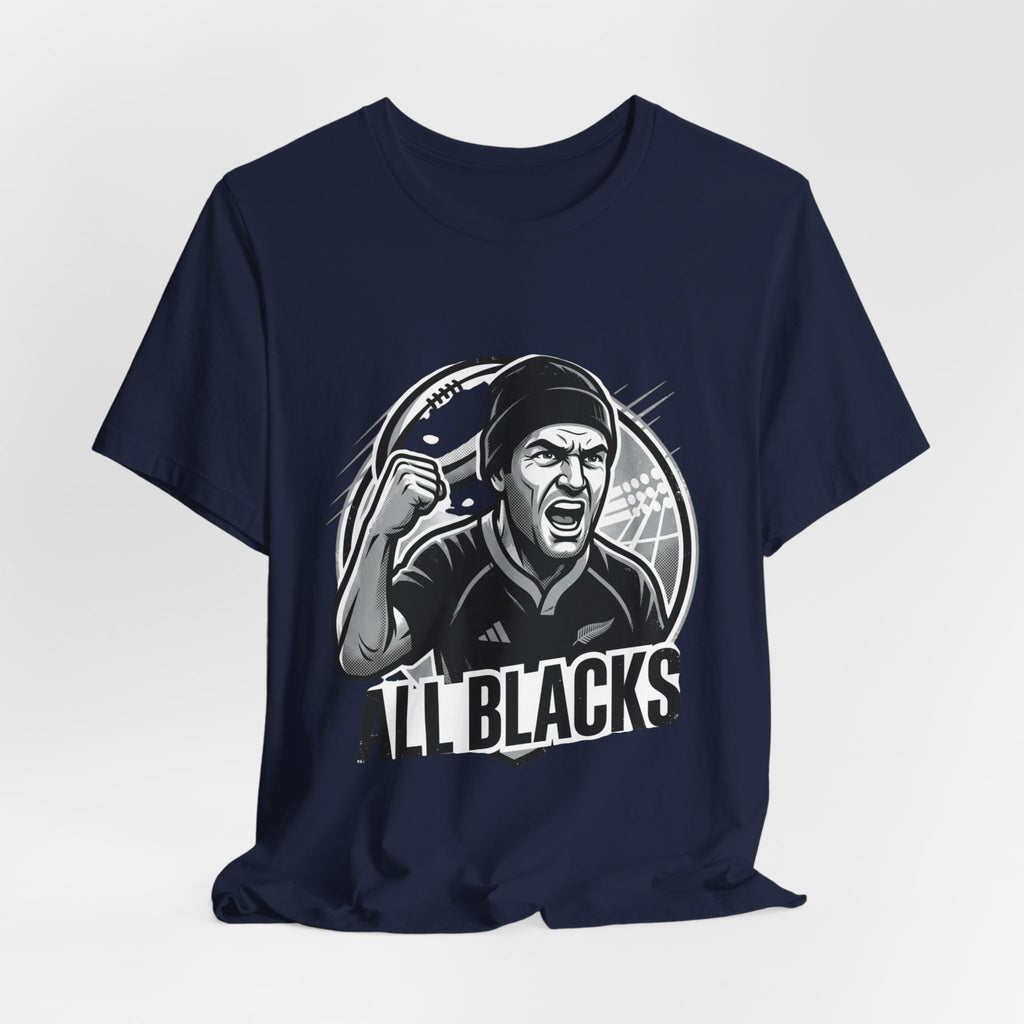 All Blacks Rugby T-Shirt — Men’s Fan Tee with Chant Graphic