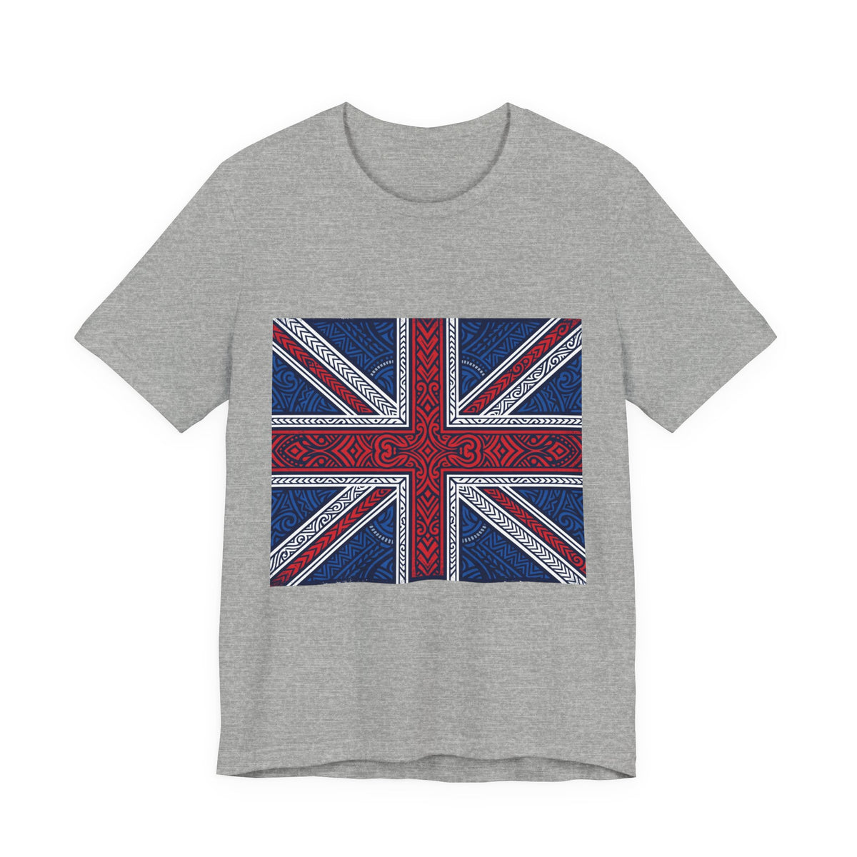 British Union Jack Tee — Tribal Pattern UK Flag T‑Shirt