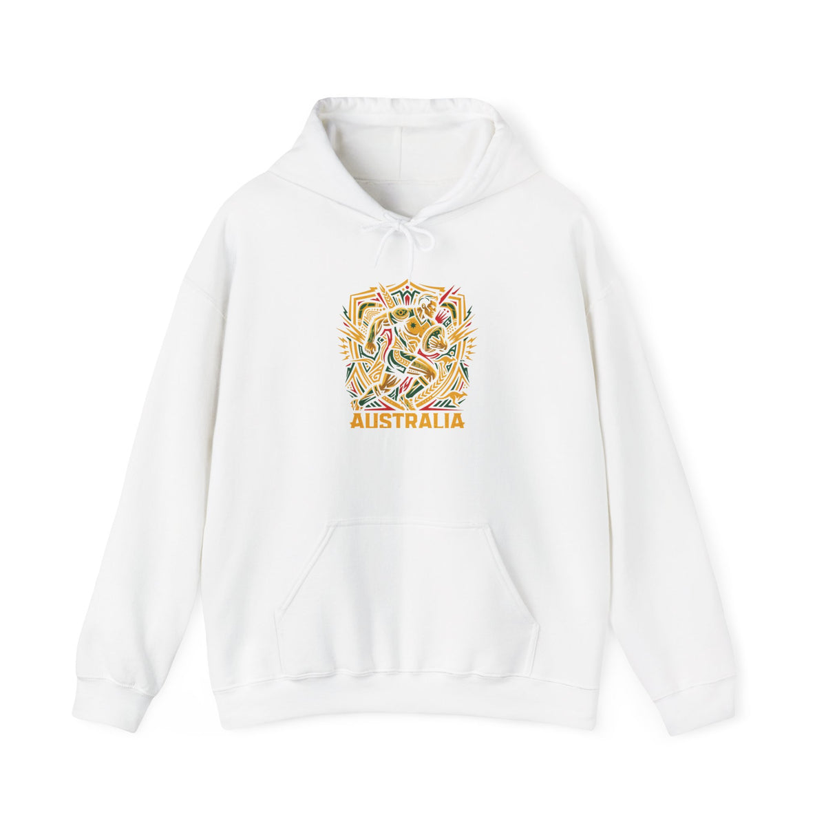 Abstract Tropical Pattern Hoodie — Colorful Palm & Leaf Graphic Sweatshirt
