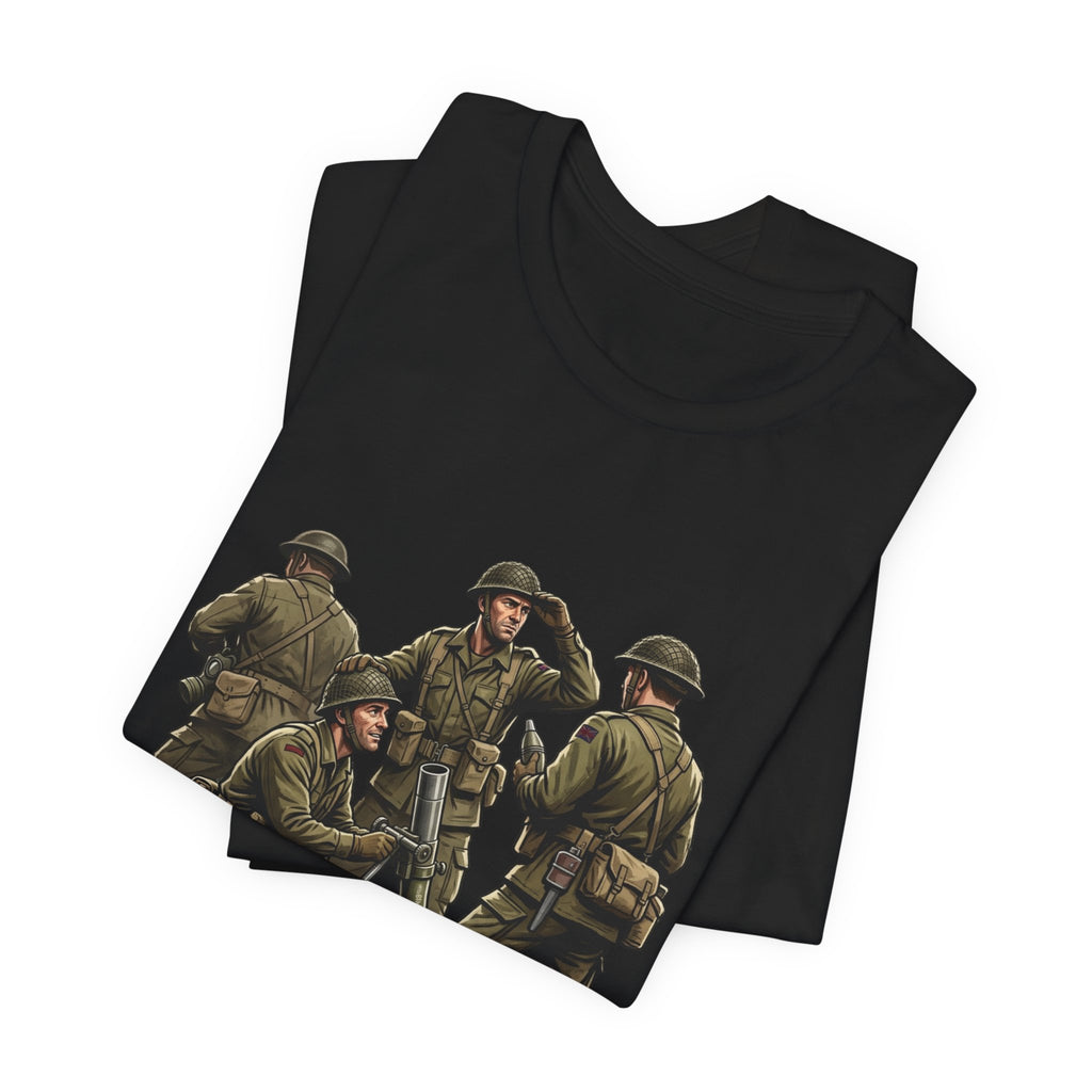Mortars Military T‑Shirt — Vintage Squad Illustration Tee