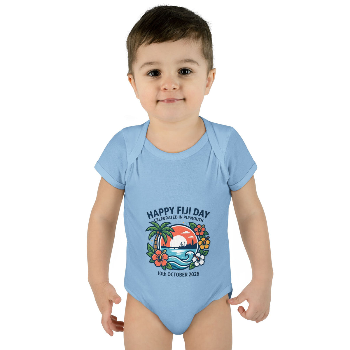 Happy Fiji Day Infant Bodysuit — Tropical Island Baby Onesie (10th October 2026)