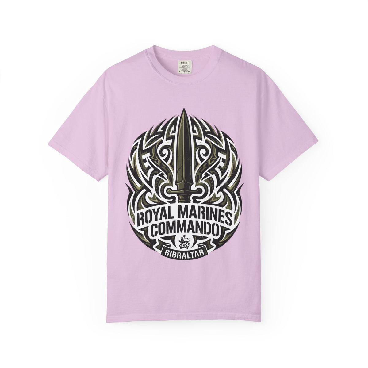 Royal Marines Commando T-Shirt — Gibraltar Tribal Dagger Military Tee