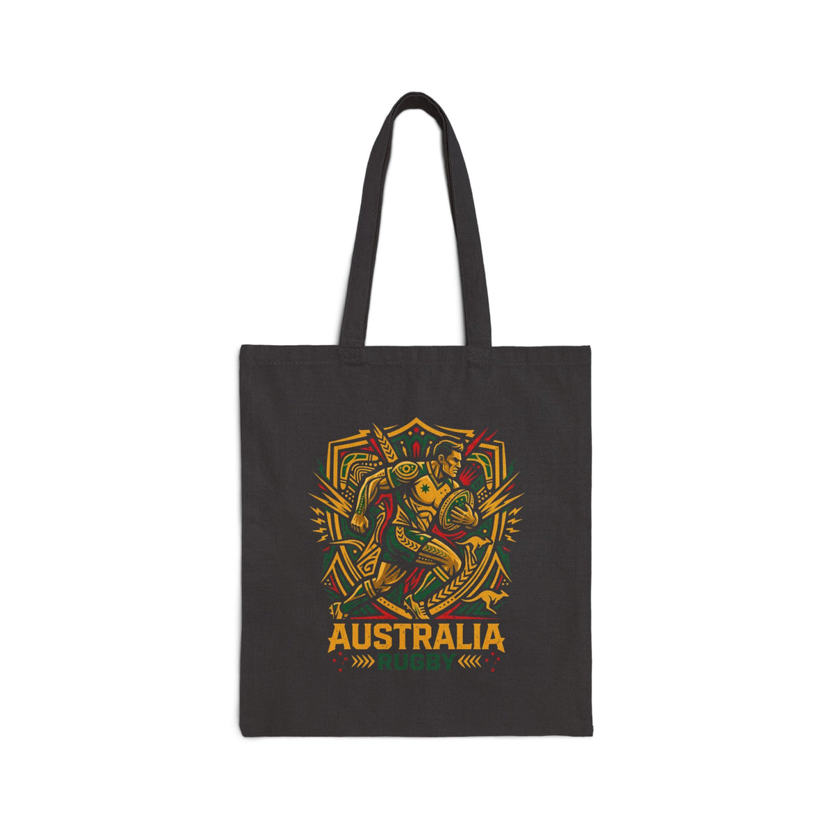 Australia Rugby Canvas Tote Bag – Aboriginal Art Kangaroo Design