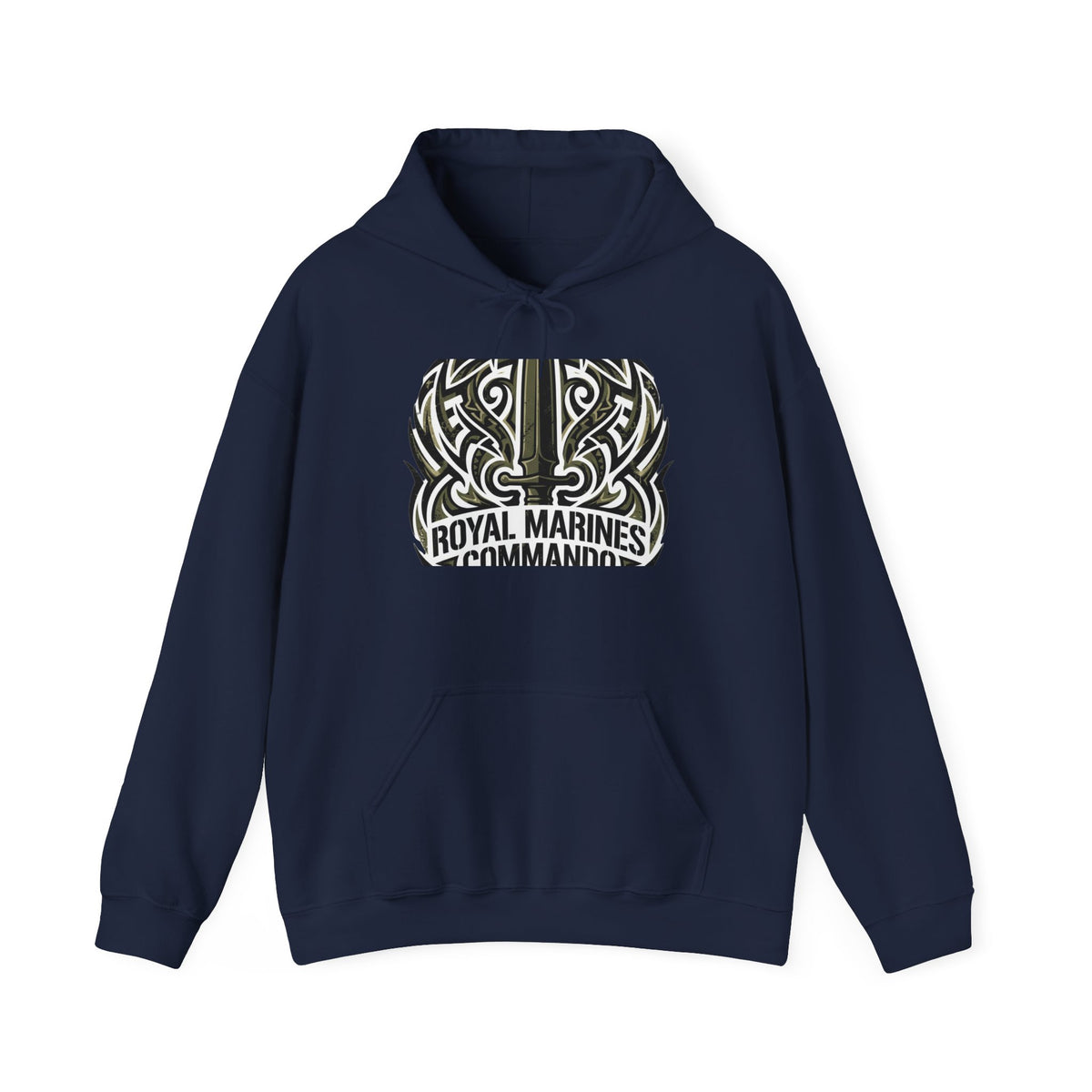 Royal Marines Commandos Tribal Hoodie — Military Graphic Hooded Sweatshirt