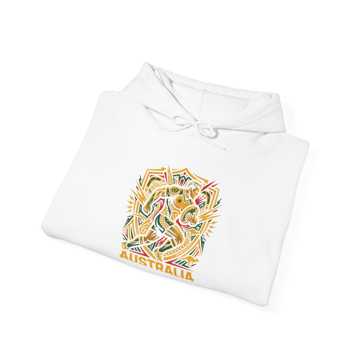Abstract Tropical Pattern Hoodie — Colorful Palm & Leaf Graphic Sweatshirt