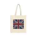 Union Jack Paisley Cotton Tote Bag — British Flag Canvas Market Shopper