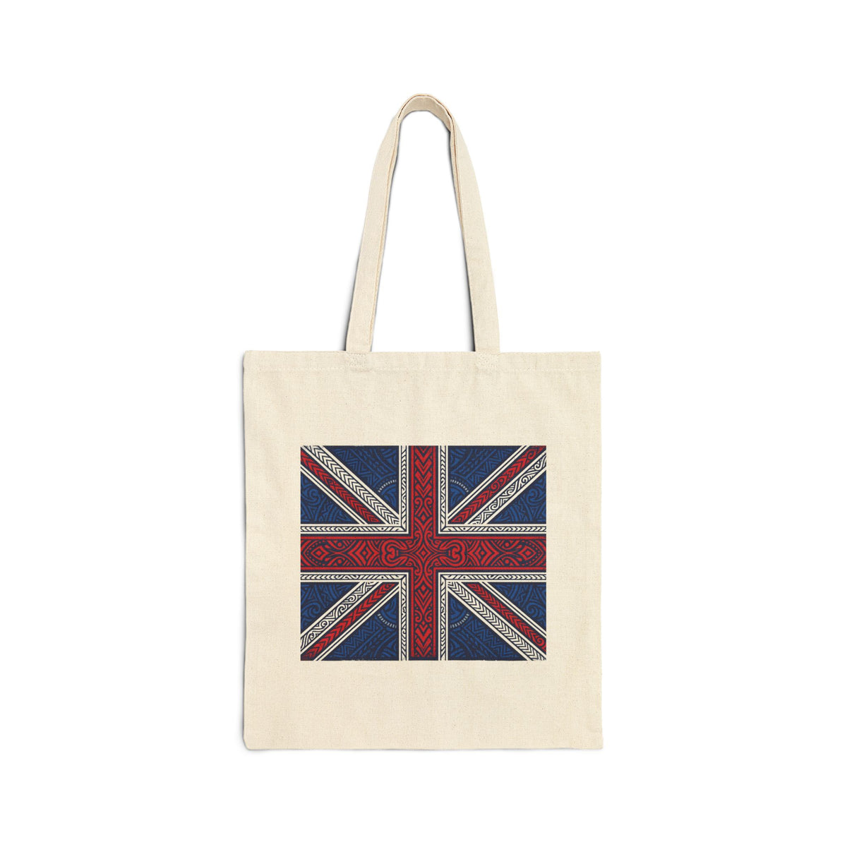 Union Jack Paisley Cotton Tote Bag — British Flag Canvas Market Shopper