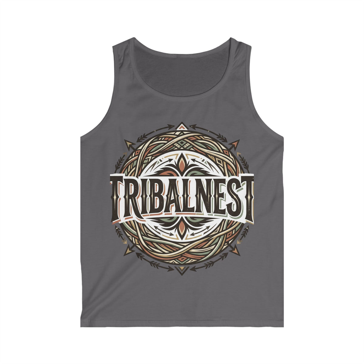 Fiji Noble Banner Blue Tank Top — Fiji Flag Crest Sleeveless Shirt