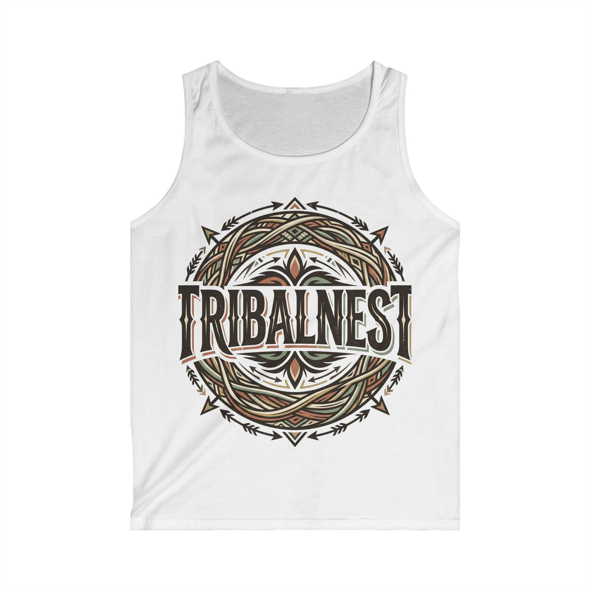 Fiji Noble Banner Blue Tank Top — Fiji Flag Crest Sleeveless Shirt