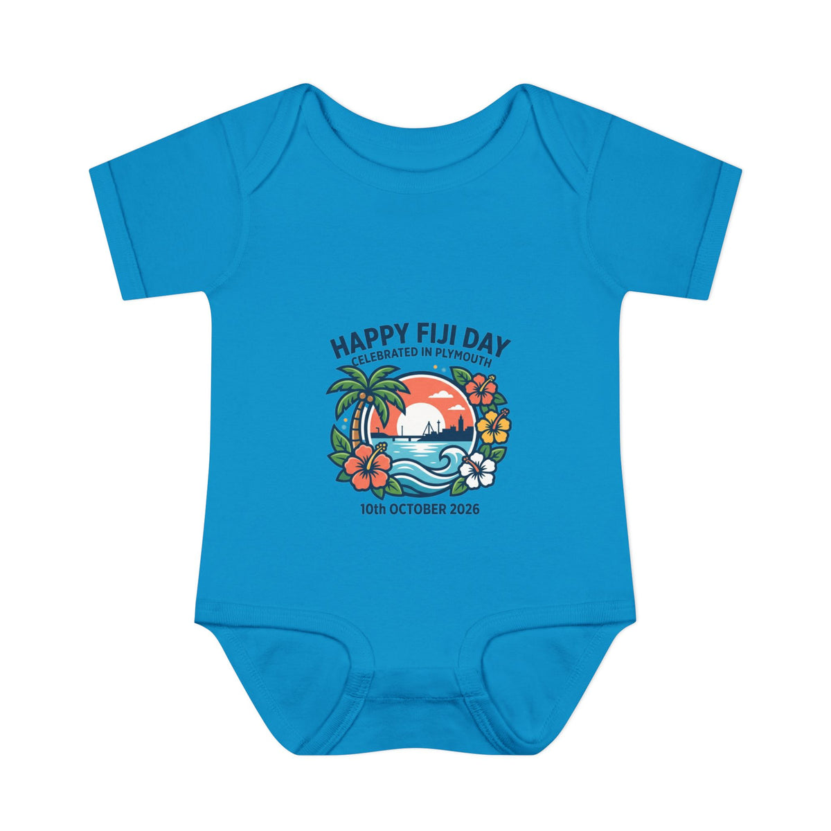 Happy Fiji Day Infant Bodysuit — Tropical Island Baby Onesie (10th October 2026)