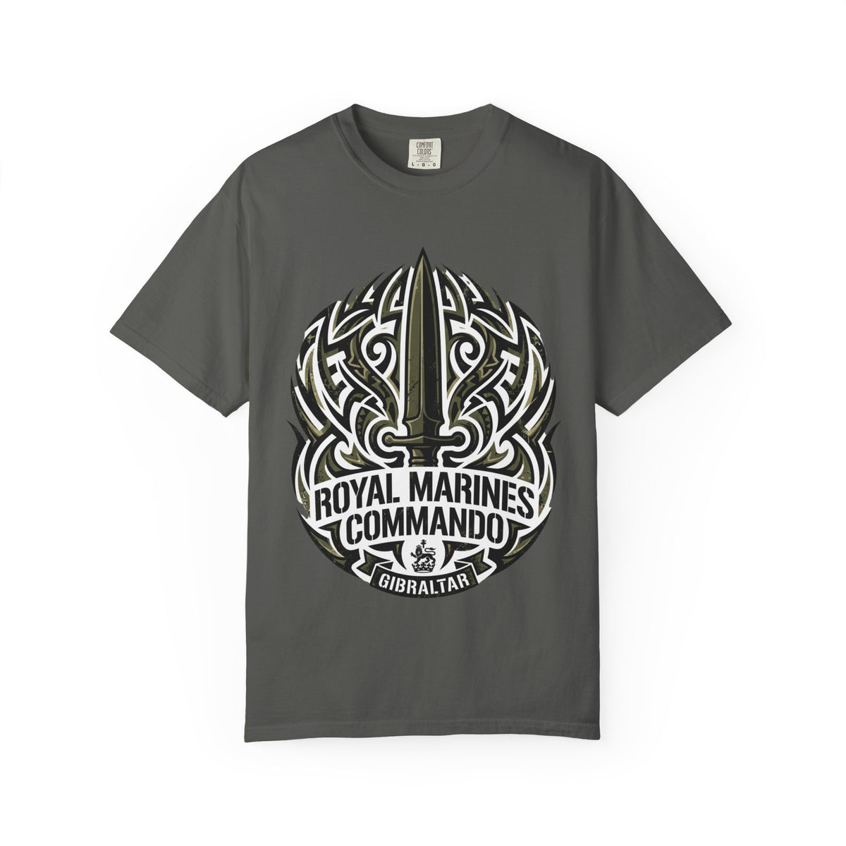 Royal Marines Commando T-Shirt — Gibraltar Tribal Dagger Military Tee