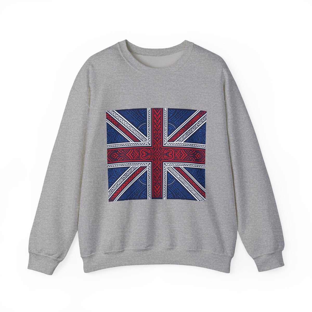 Union Jack Bandana Flag Sweatshirt — British Paisley Print Crewneck