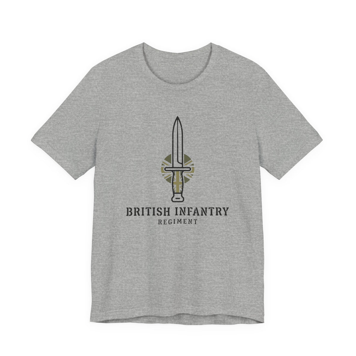 British Infantry Regiment Tee — Military Emblem Short Sleeve Shirt