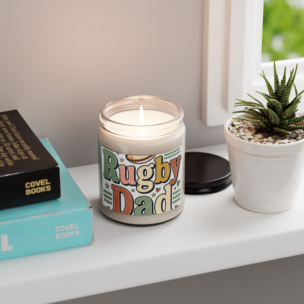 Rugby Dad Scented Soy Candle — 9 oz Gift for Rugby Fathers
