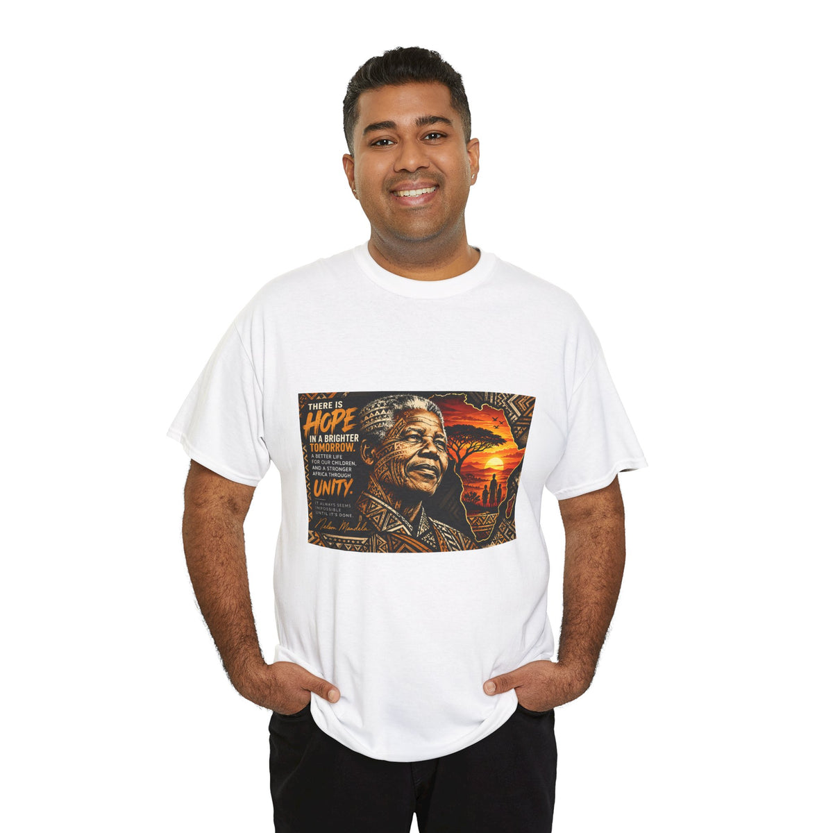 Inspirational Unity Graphic Tee — 'There Is Hope' Motivational Portrait T-Shirt