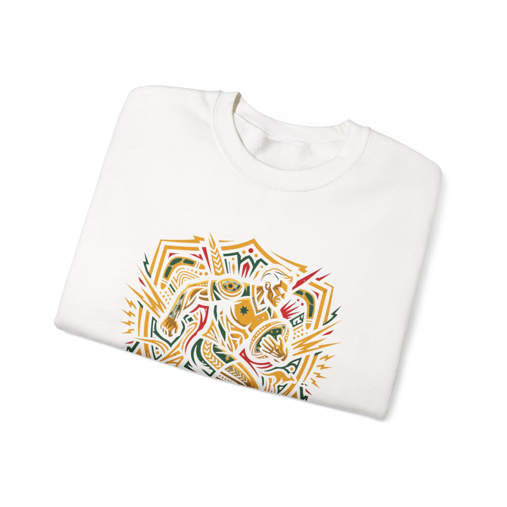 Australia Rugby Crewneck Sweatshirt — Abstract Kangaroo Rugby Design