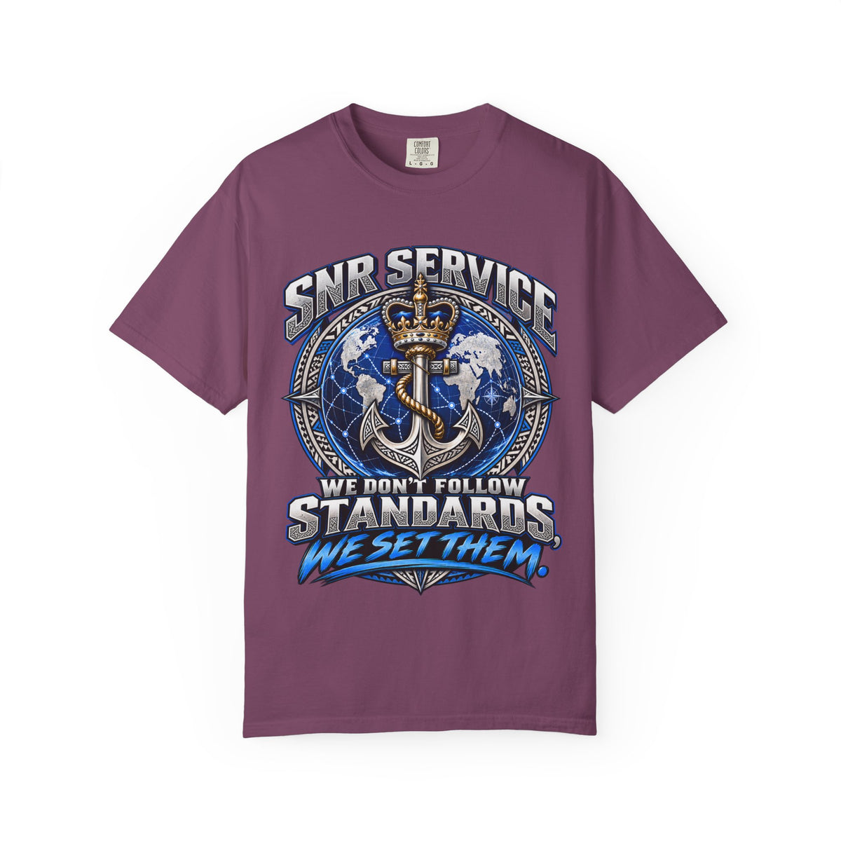 SNR Service Anchor Graphic T-Shirt — "We Don’t Follow Standards, We Set Them"