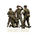 Mortars Military Sticker — WWII Soldiers Illustration Kiss-Cut Decal