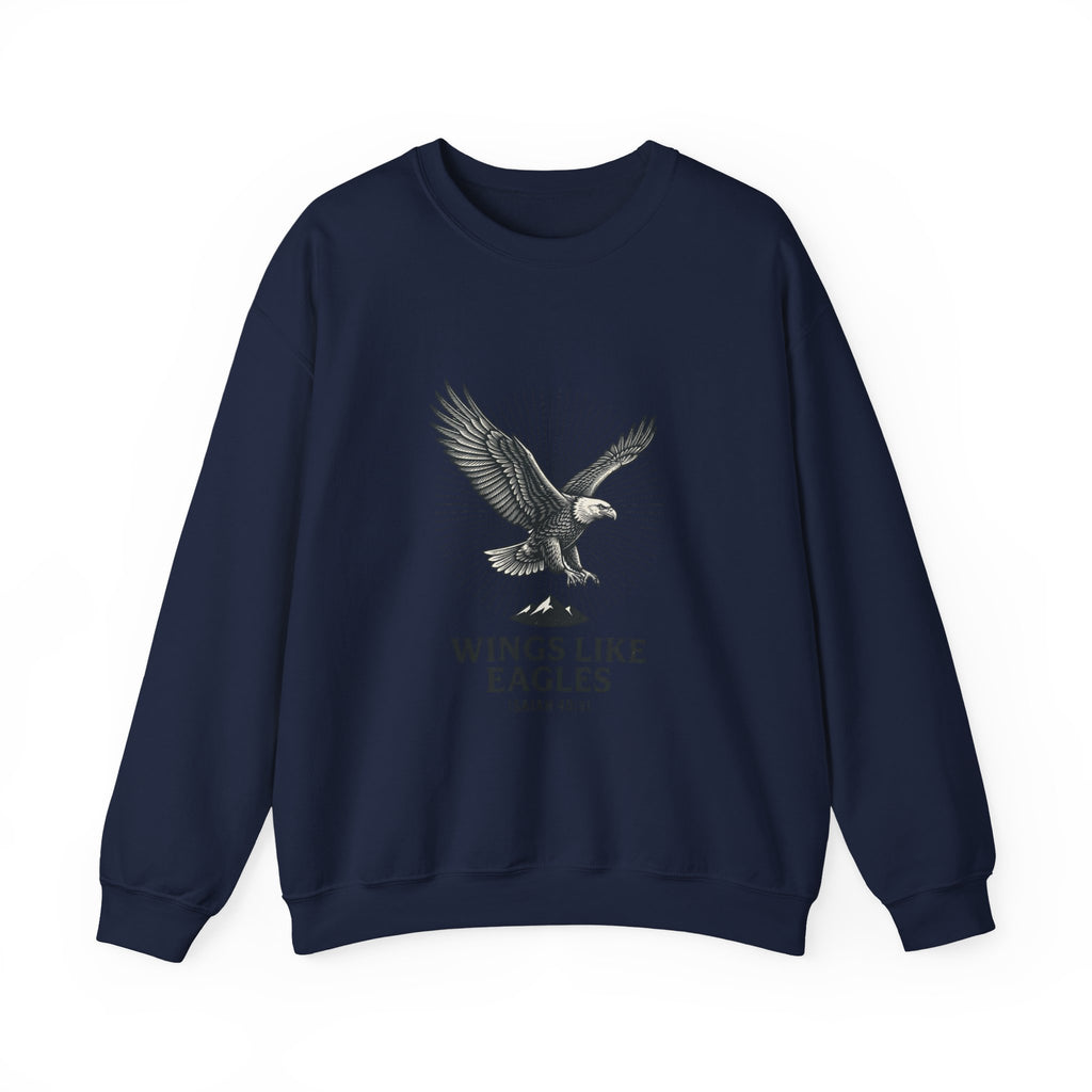 Wings Like Eagles Sweatshirt | Christian Scripture Psalm 103:5 Faith Apparel